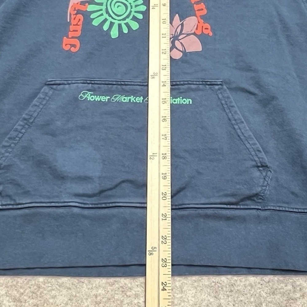 Urban Outfitters Just Keep Growing Flower Market Hoodie Blue Medium Boho Indie - Picture 7 of 9